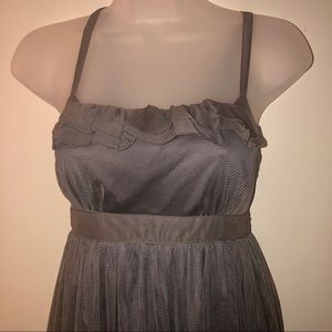 Charcoal Mesh Mini Dress - Size Small